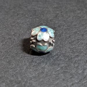 Blue Flower Charm for Pandora Bracelets